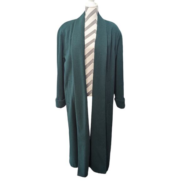 Donnybrook 100% Wool Forest Green Long Winter Opera Overcoat Size 10 - Picture 1 of 13